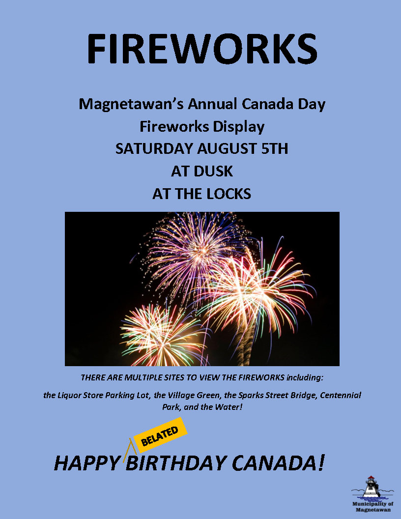 Fireworks Explore Almaguin