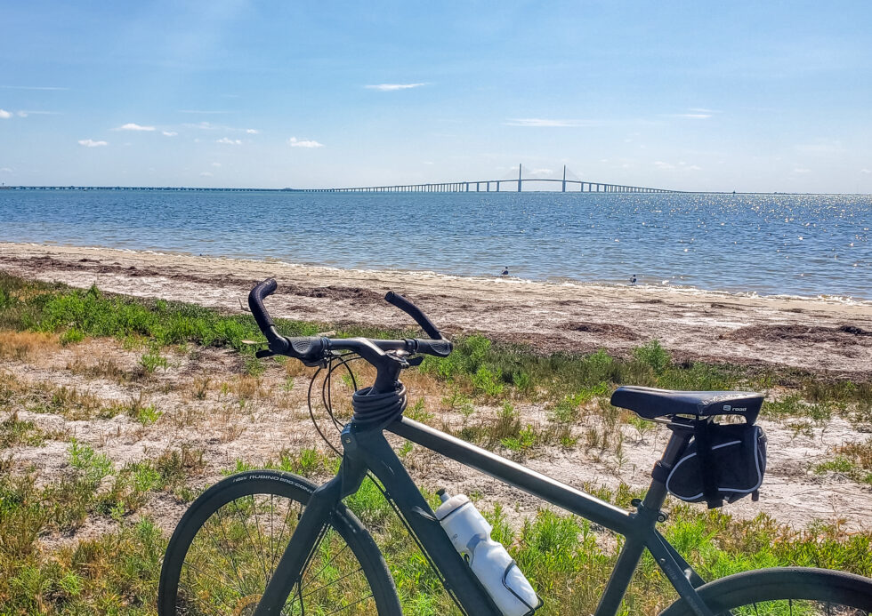 Scenic St Petersburg, FL bike trail Pinellas Bayway to Fort DeSoto