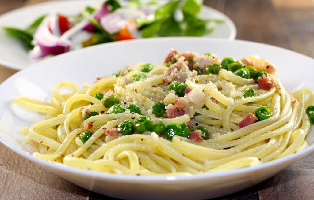 Linguine With Pancetta and Peas Explore Cook Eat
