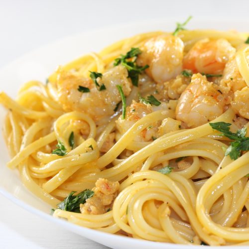 The BEST Linguine With Pink Shrimp Sauce Explore Cook Eat