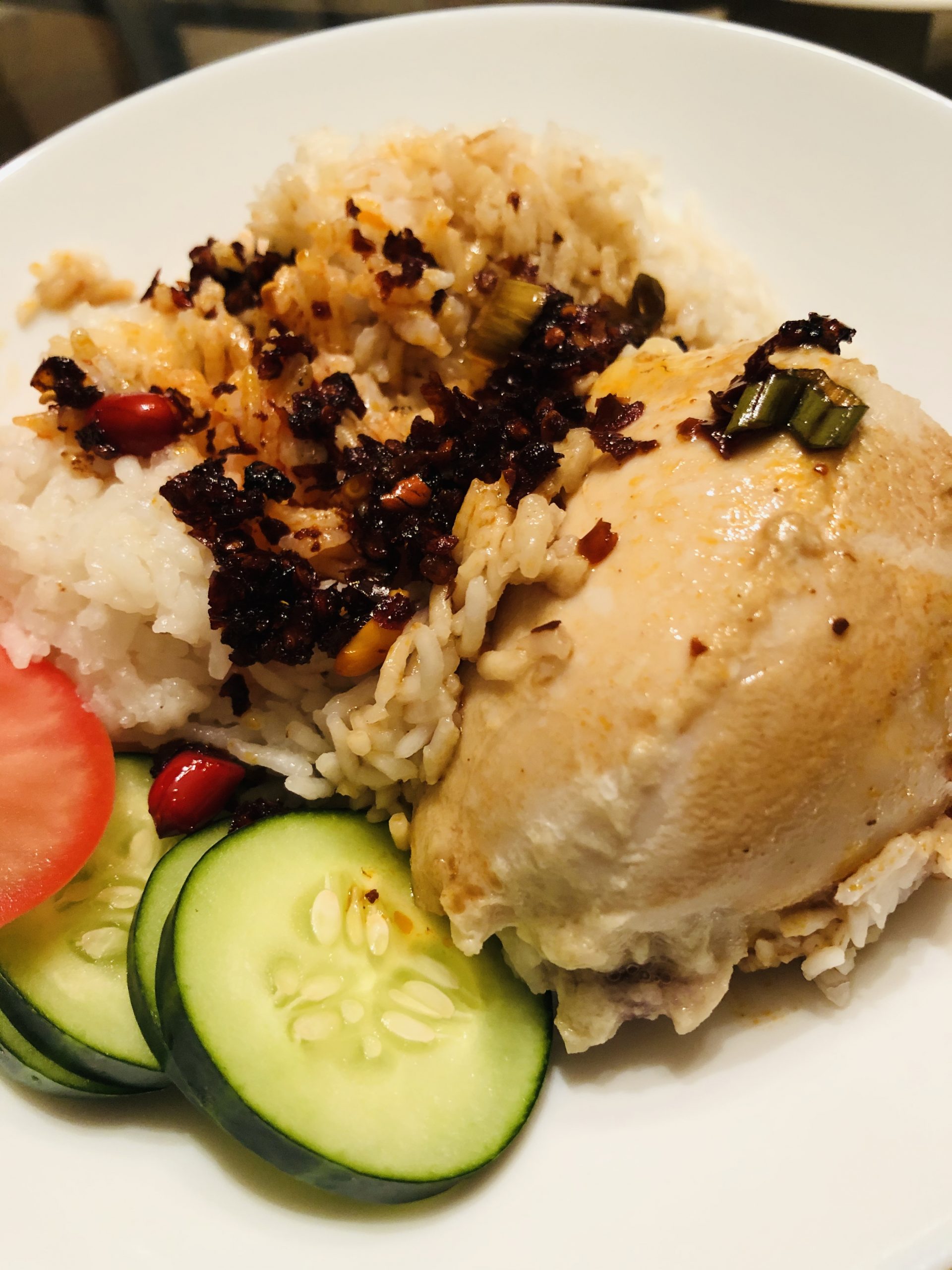 Super Easy Rice Cooker Hainanese Chicken Rice Explore Cook Eat