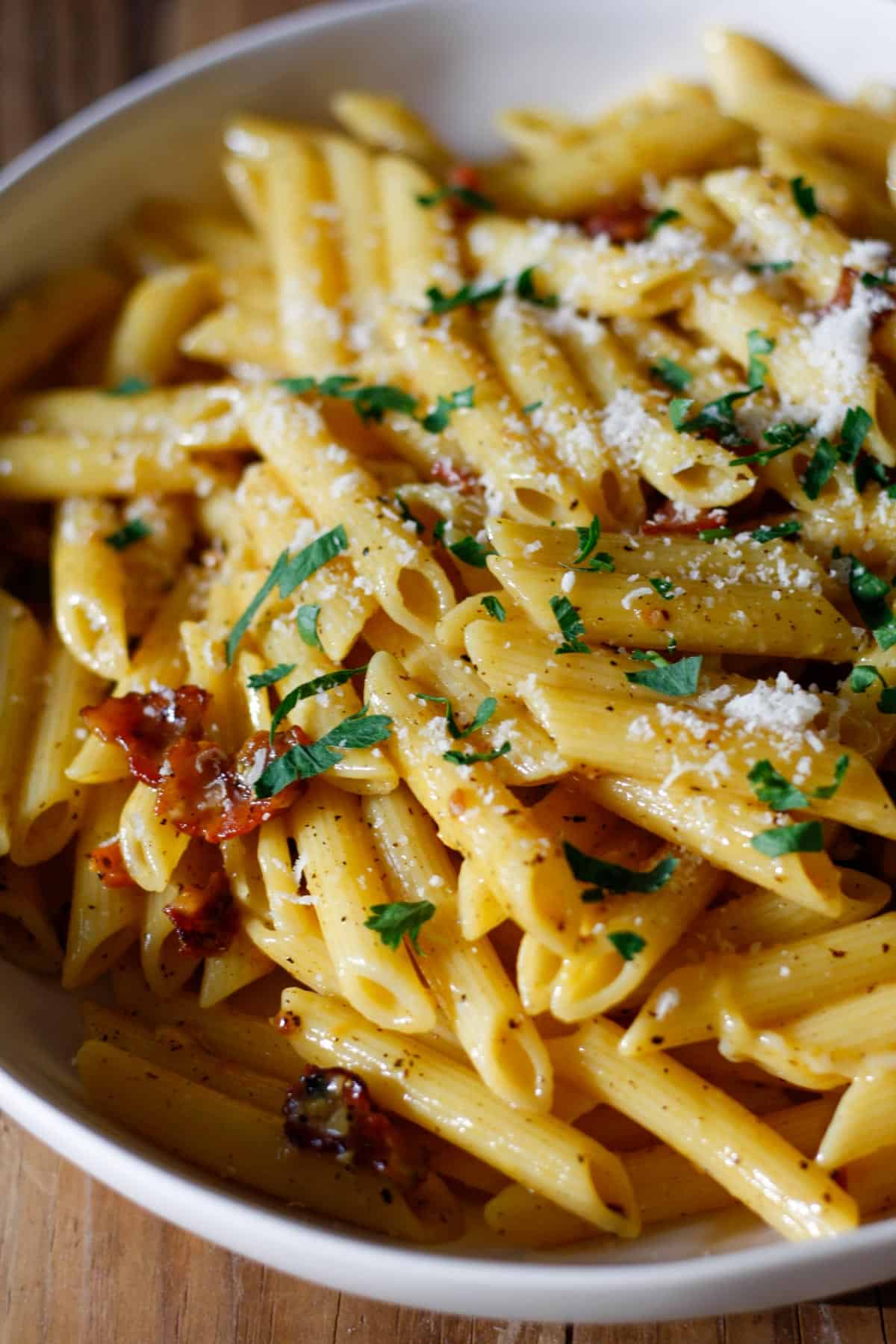 Easy, Quick, and Delicious Penne Carbonara! Explore Cook Eat