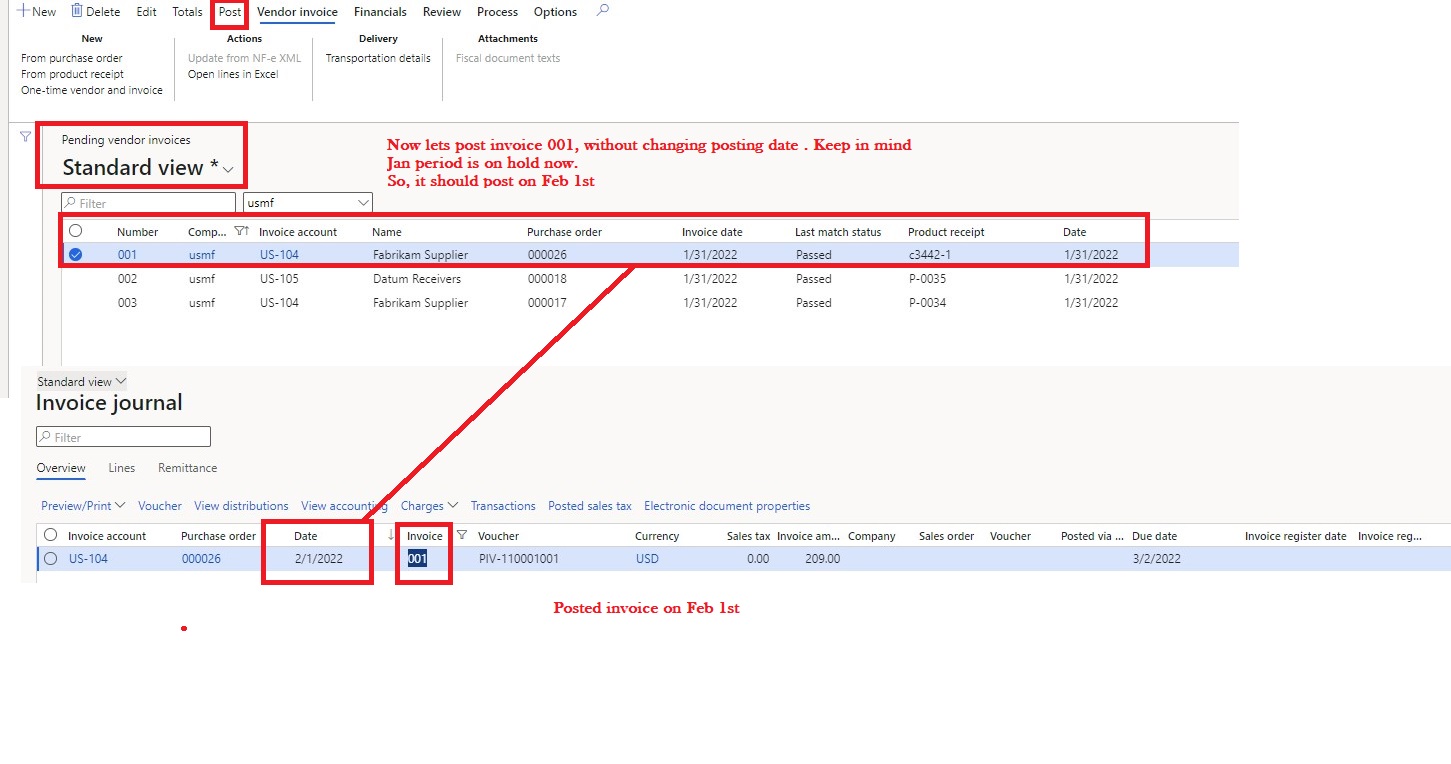 [New feature] Adjust posting date automatically during invoice posting