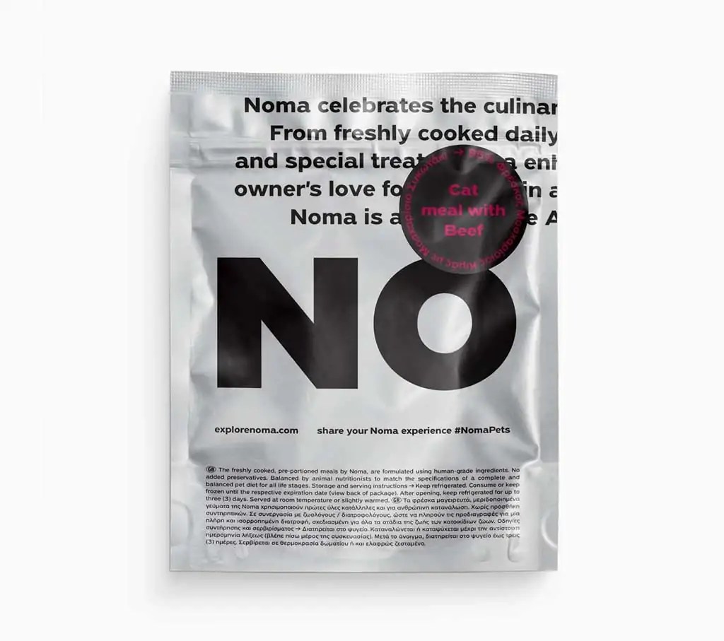 Cooked food for Cats with Beef 300gr. & Zucchini NOMA