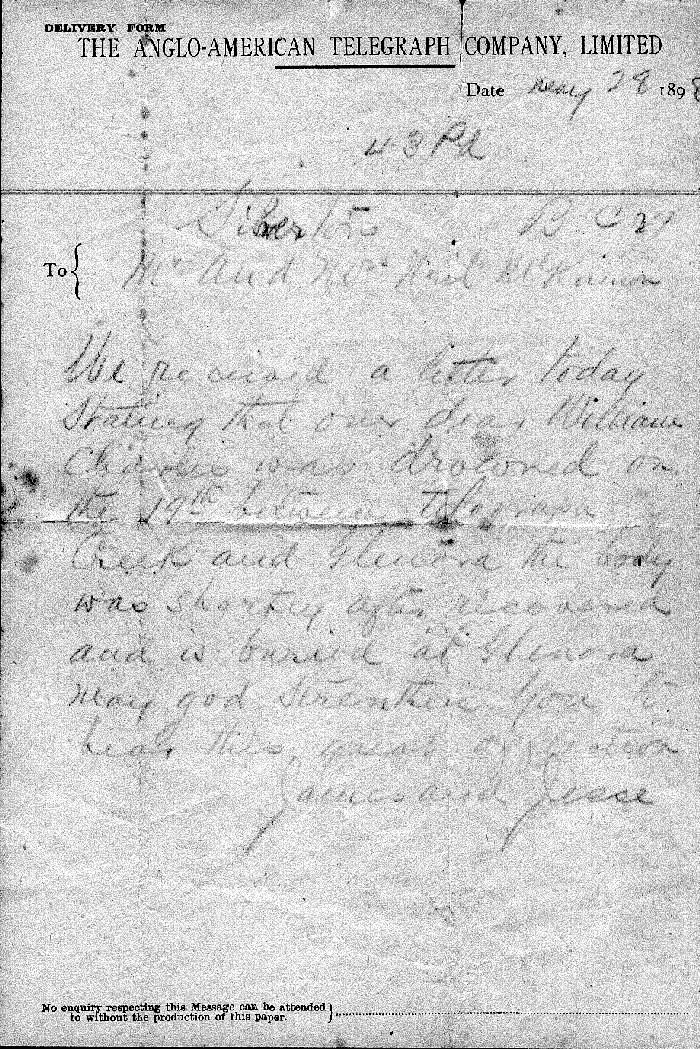 William MacKinnon Lost en route to the Klondike