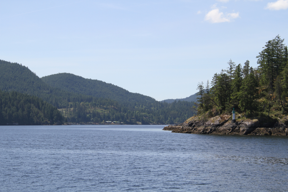 Sailing from Saltery Bay to Earl’s Cove on BC Ferries’ Island Sky The