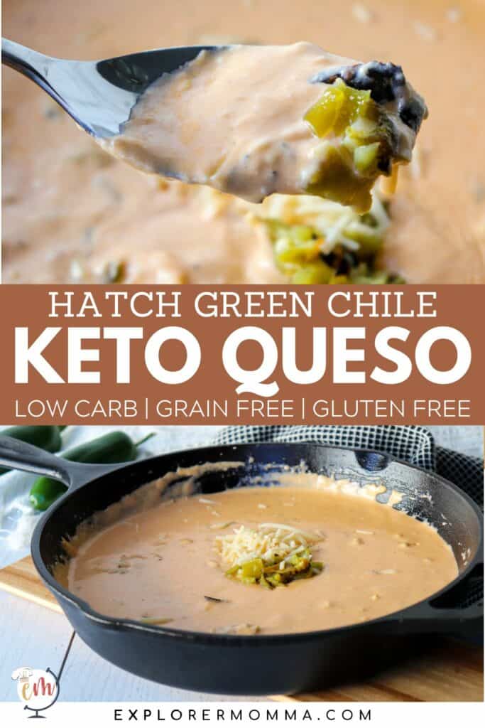 Easy Green Chile Queso {Keto & Low Carb} Dip Recipe
