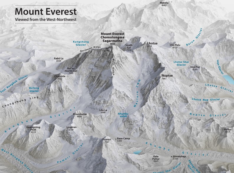 Mt Everest On World Map 100 Years of Everest, in Images » Explorersweb