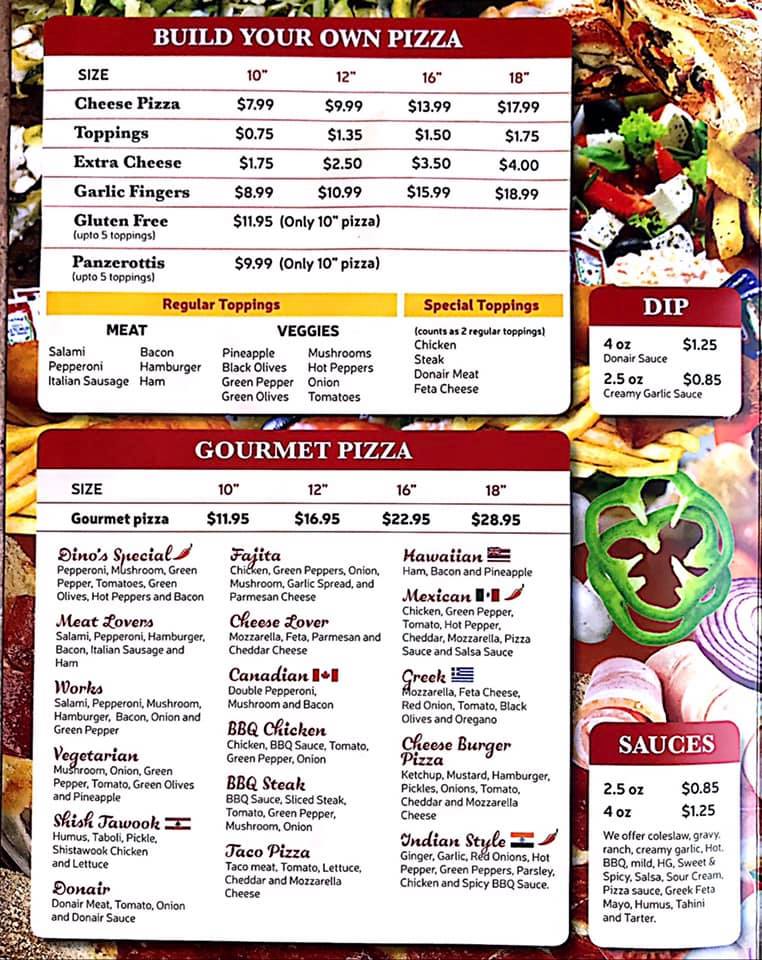 Dino's Pizza Explore Summerside