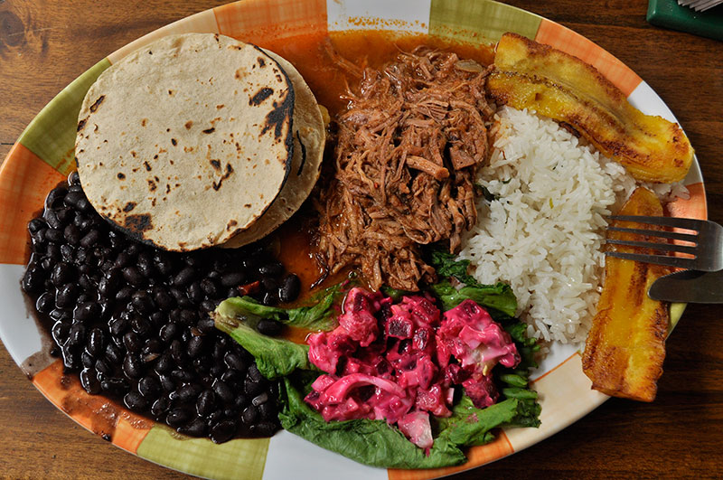Typical food at Cafetería Flory San Ramón of Alajuela Costa Rica