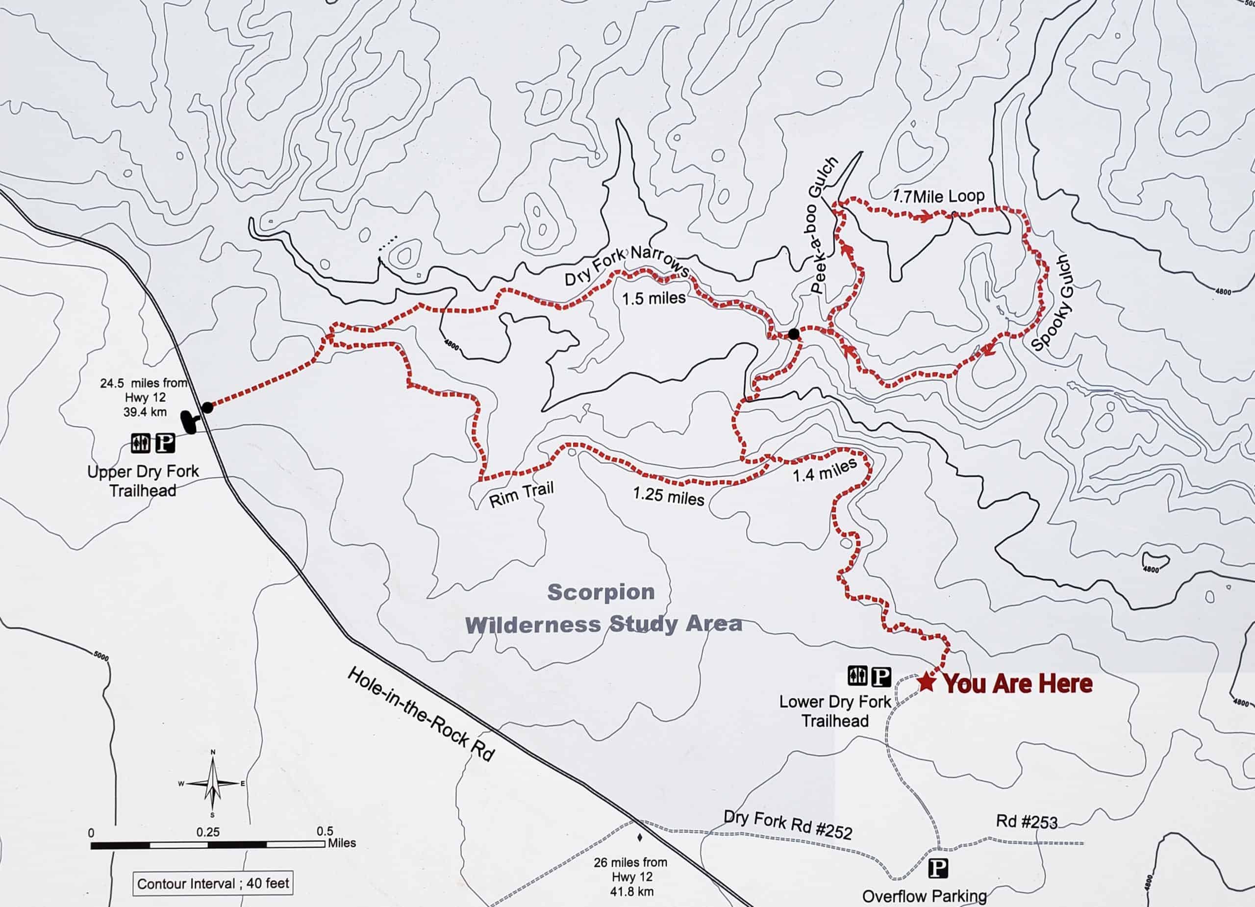 Canyons Of The Escalante Trail Map