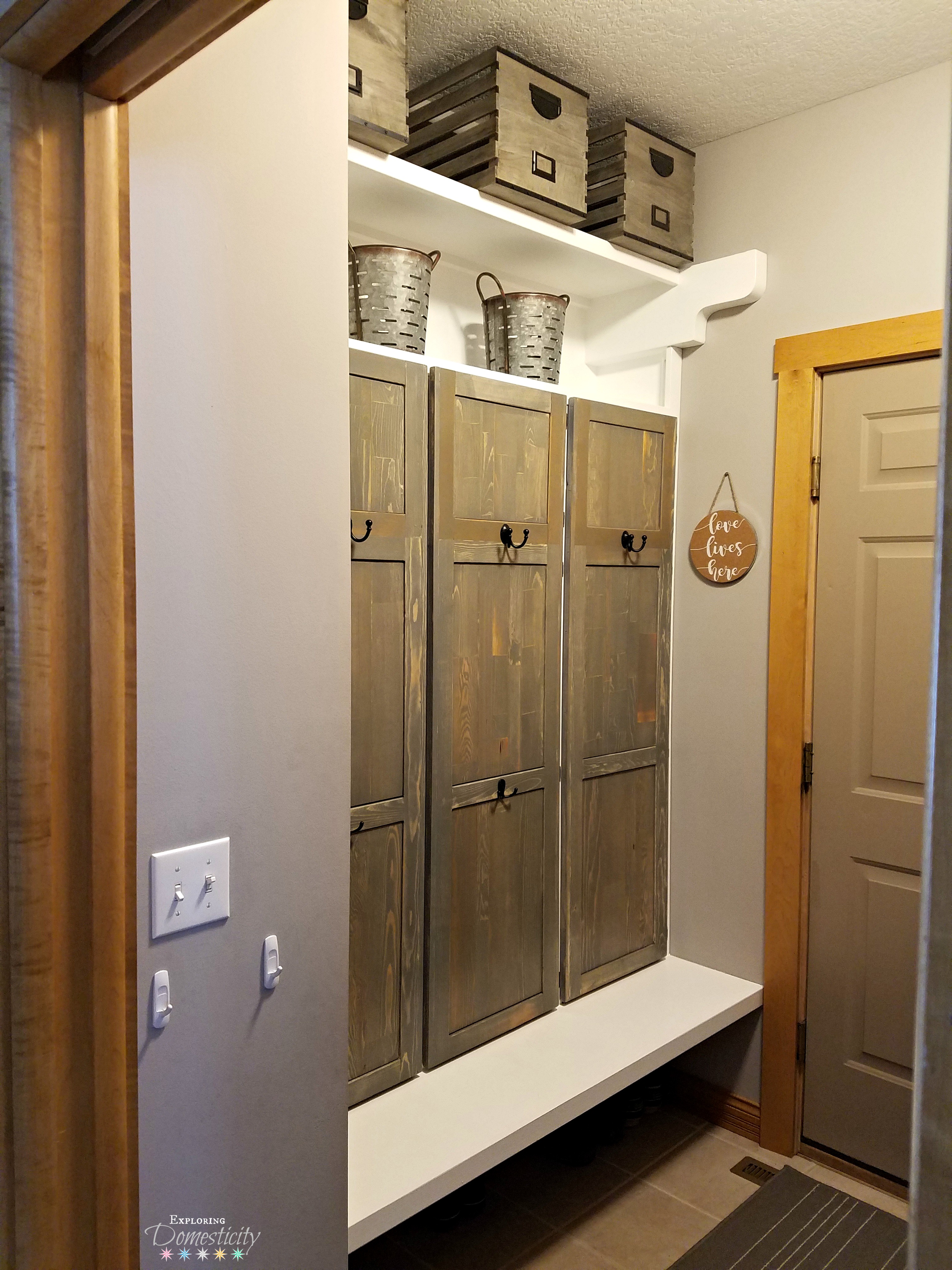 Mudroom Built In Cubbies Hidden Storage and Mudroom Organization