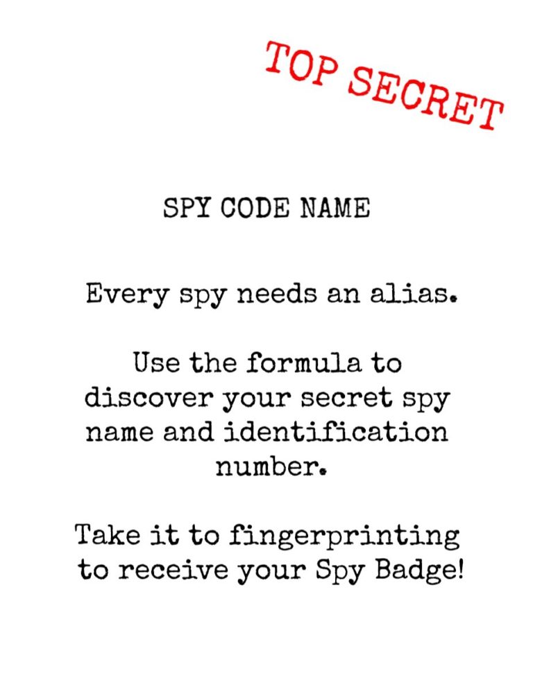 Spy Missions 9 Printable Missions ⋆ Exploring Domesticity