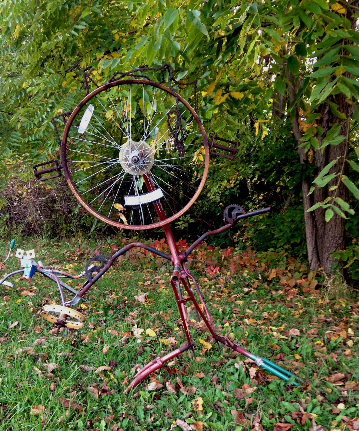 Bicycle Art and Yard Sculptures Palmyra, NY Exploring Upstate