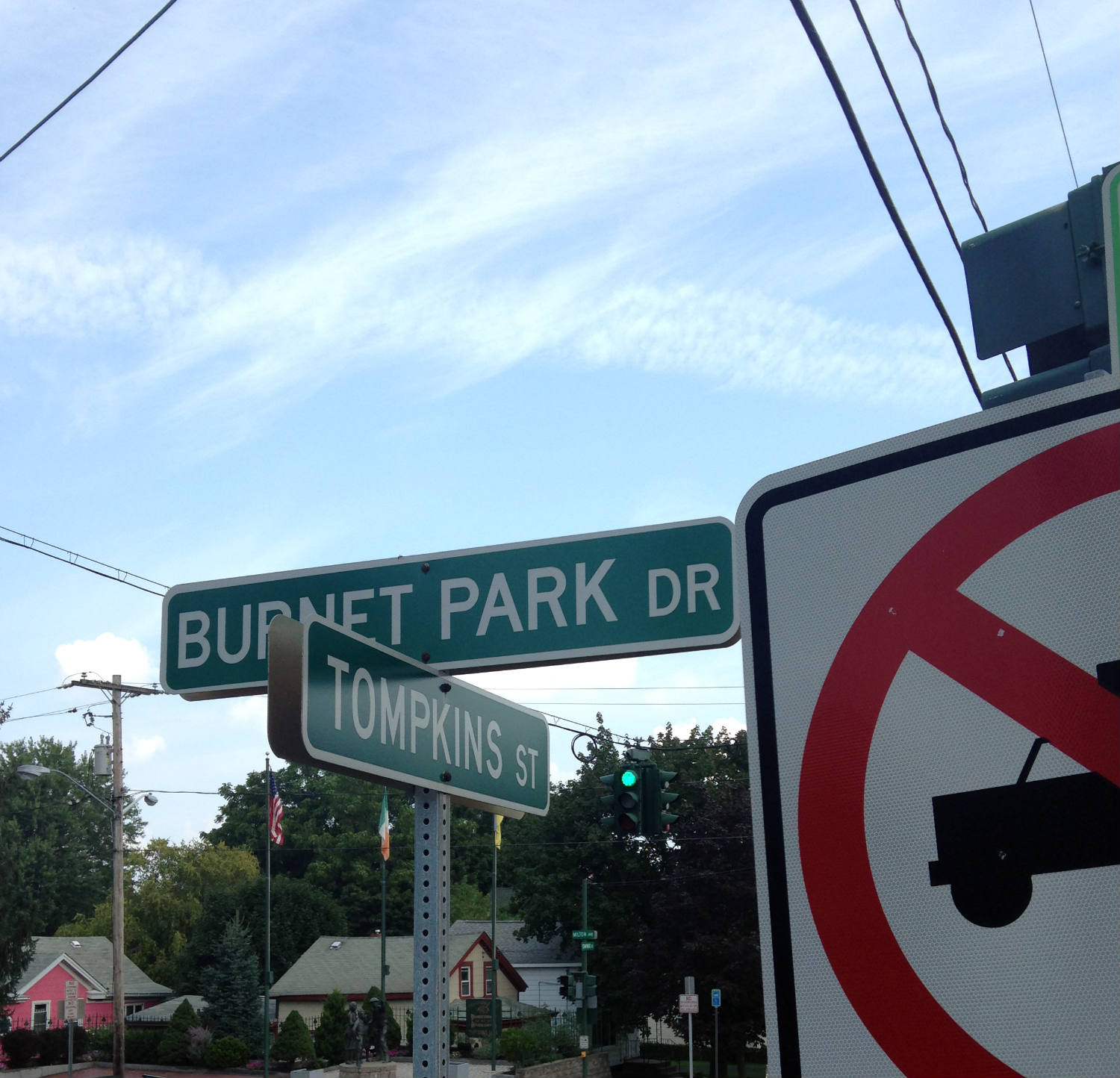 Upside Down Traffic Signal in Tipperary Hill Syracuse, NY