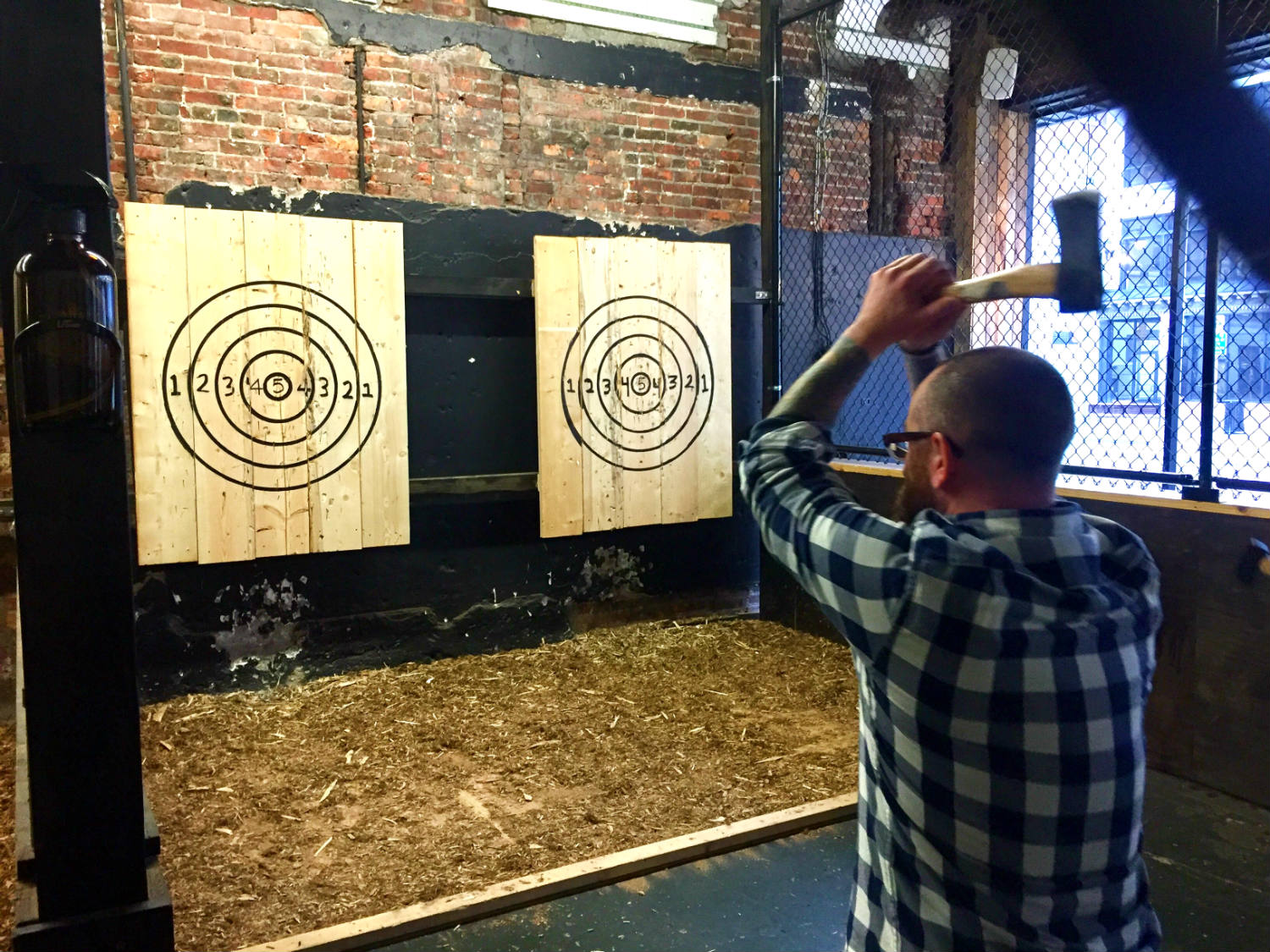 Throwin' Axes at "Hatchets and Hops" in Buffalo Exploring Upstate