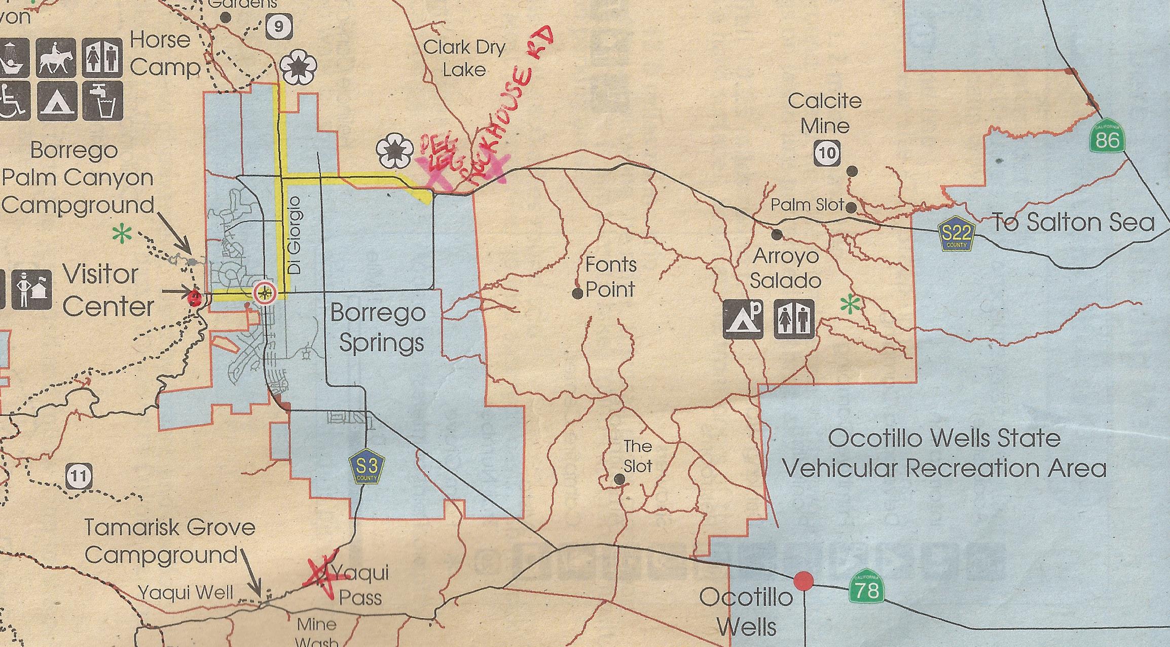 Anza Borrego State Park Campground Map
