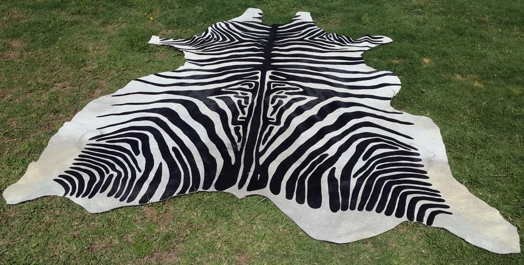 Zebra Cowhide rug