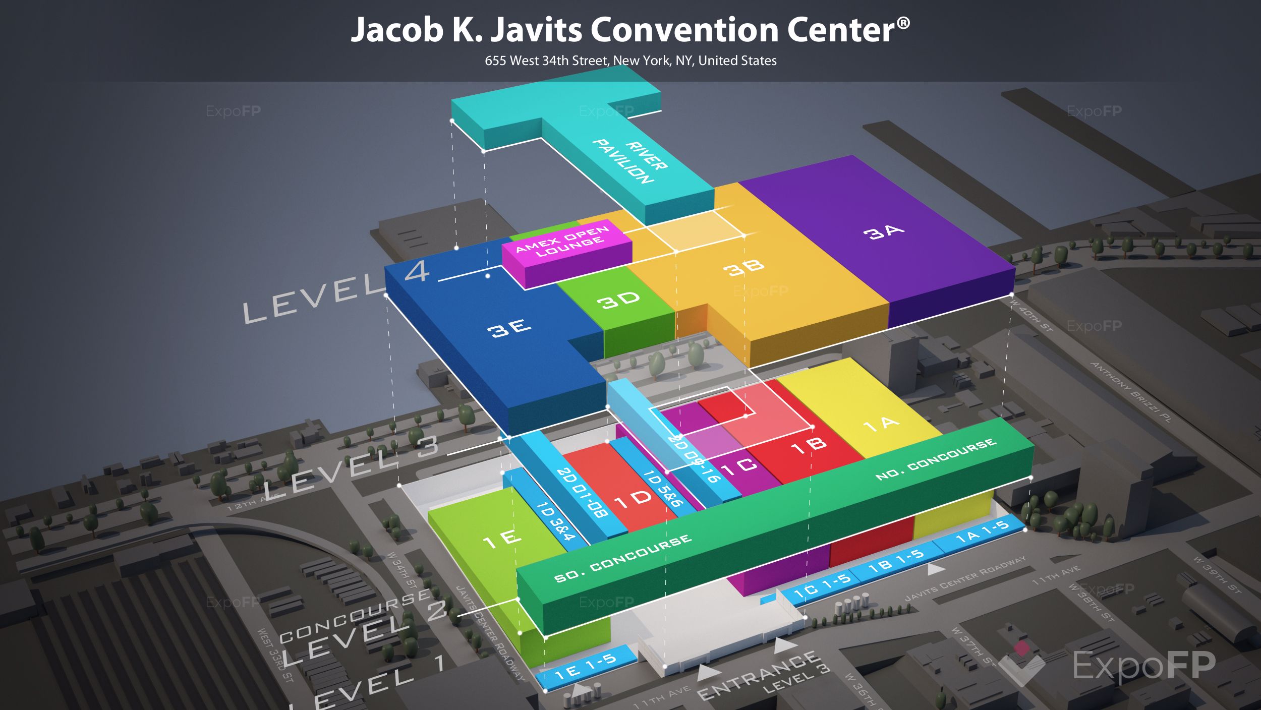Javits Center Events August 2023 Jacob K. Javits Convention Center Floor Plan