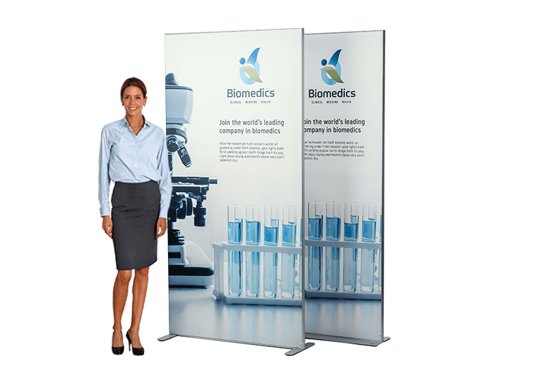 Freestanding frame for fabric graphics Expolinc