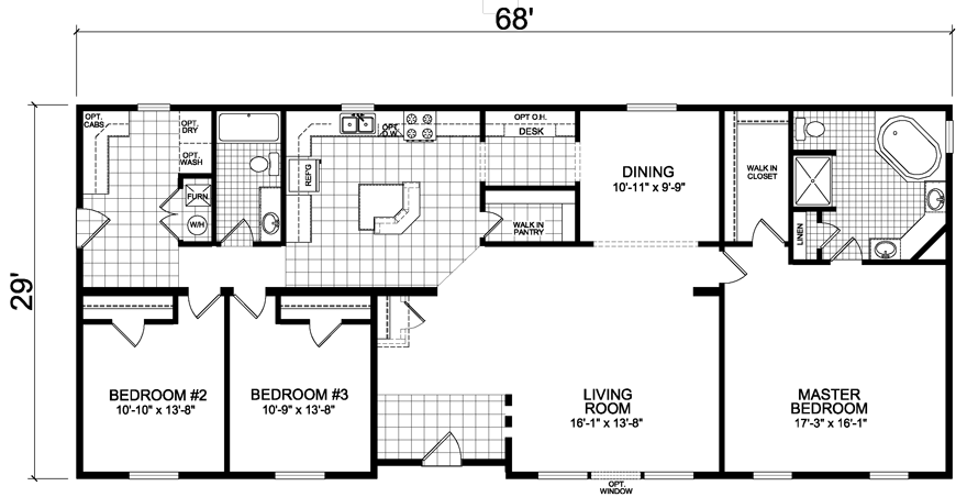 Garden Grove X 68 1962 sqft Mobile Home Factory Expo Home Centers