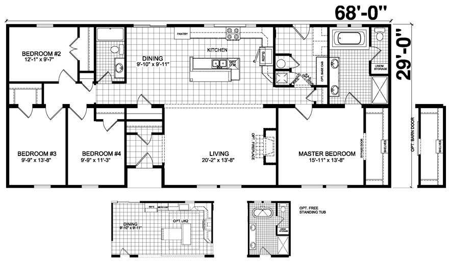 McKinney 29 X 68 1972 sqft Mobile Home Factory Expo Home Centers