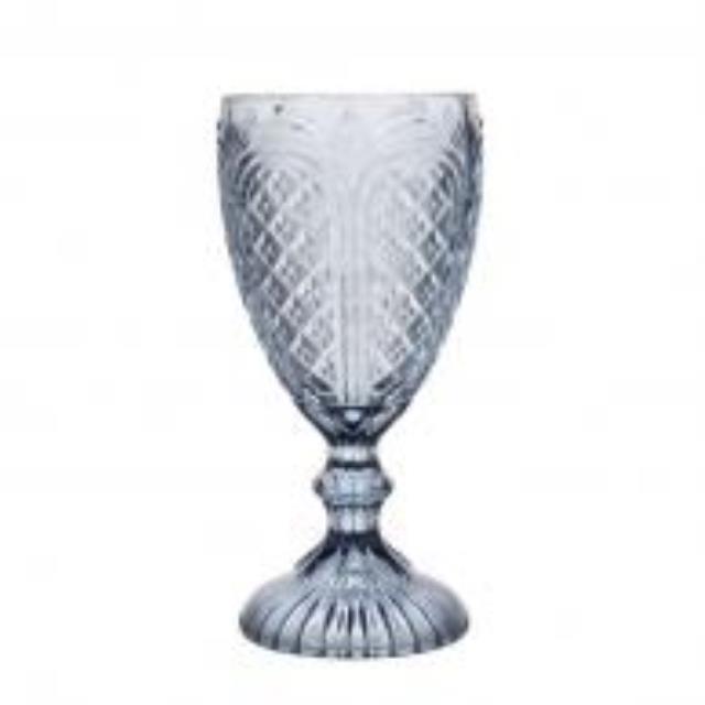 Glass goblet carousel blue 11 oz. rentals Fresno CA Where to rent glass goblet carousel blue