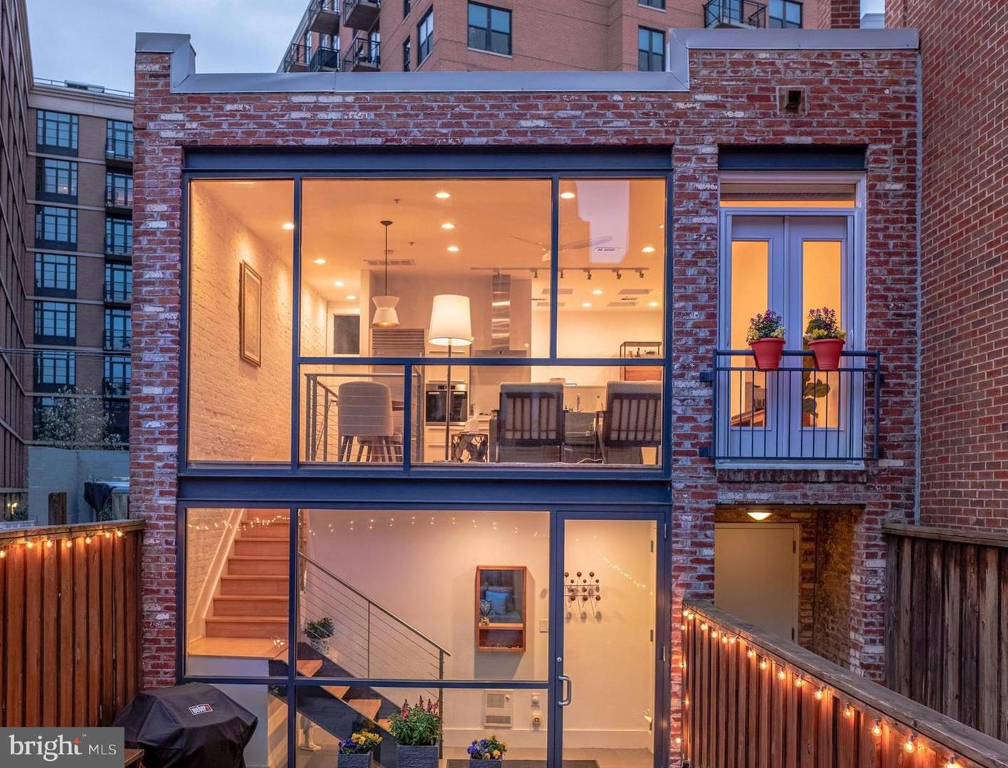 Exposed Brick DC Modern Two Bedroom Carriage House Downtown 799,000
