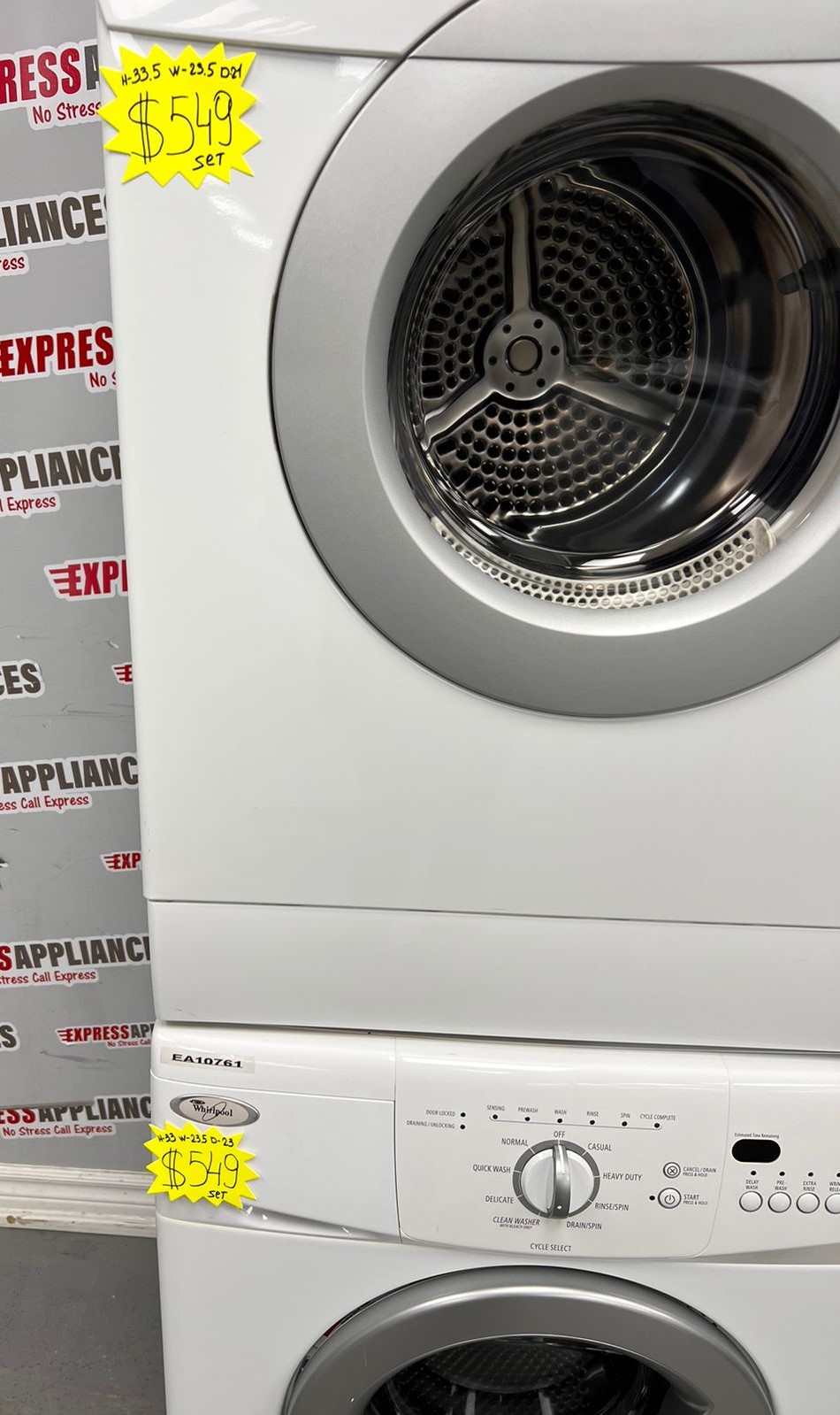 Used Whirlpool Washer And Dryer Set For Sale ️ Express Appliances