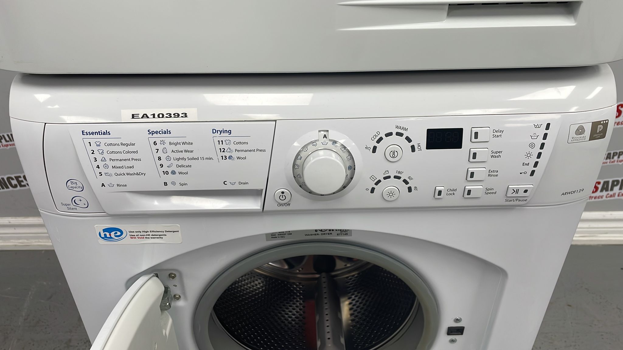 Used Ariston Washer/Dryer Set ARWDF129 and TCL73X(NA) For Sale ️