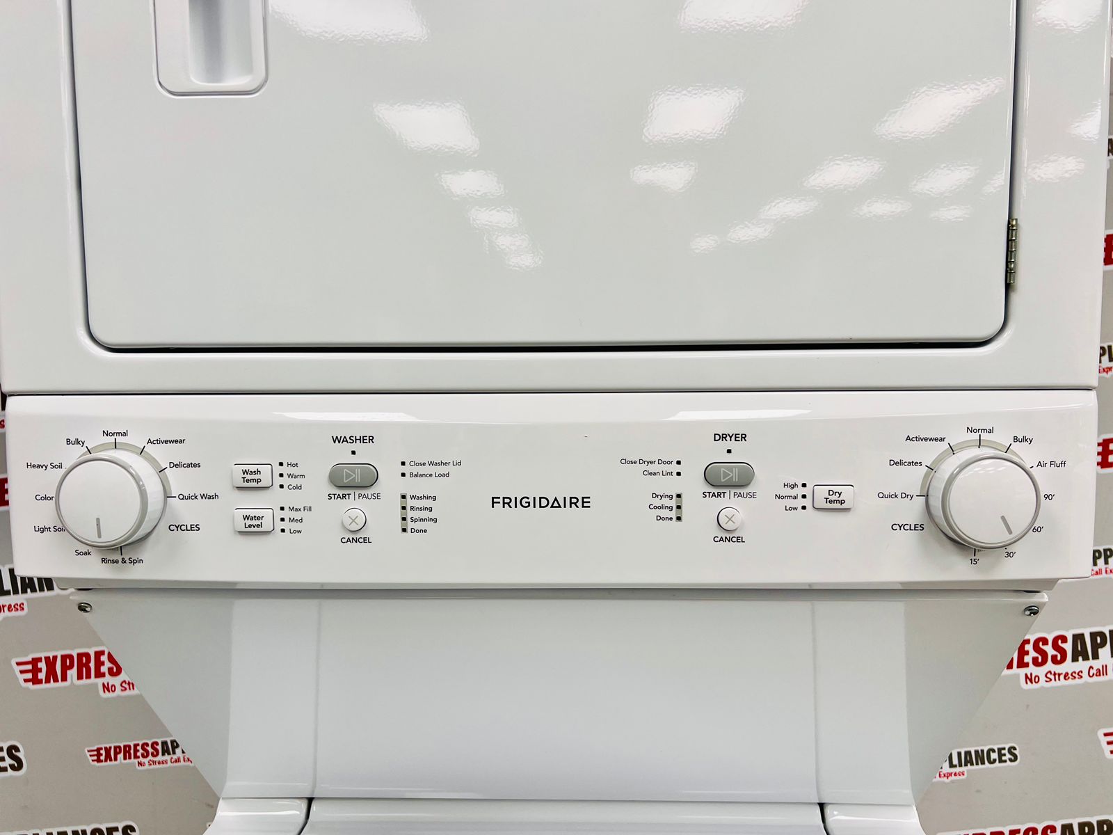 Used Frigidaire Stackable Washer And Dryer CFLE3900UW1 For Sale ️