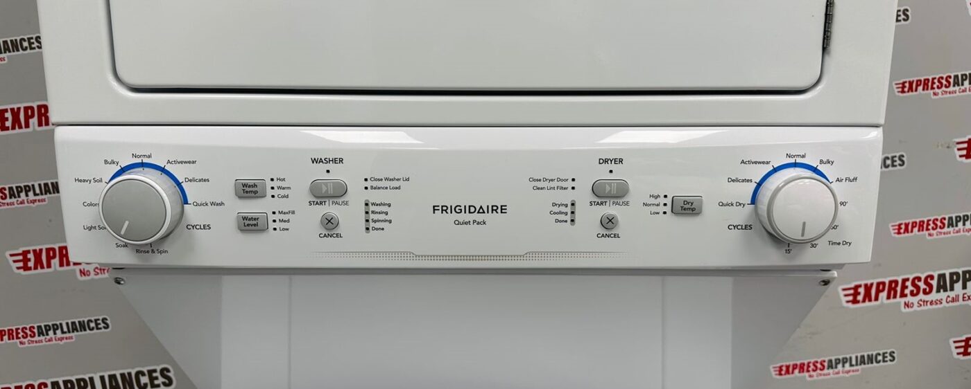 Used Frigidaire Stackable Washer And Dryer FLCB752CAW1 For Sale ️