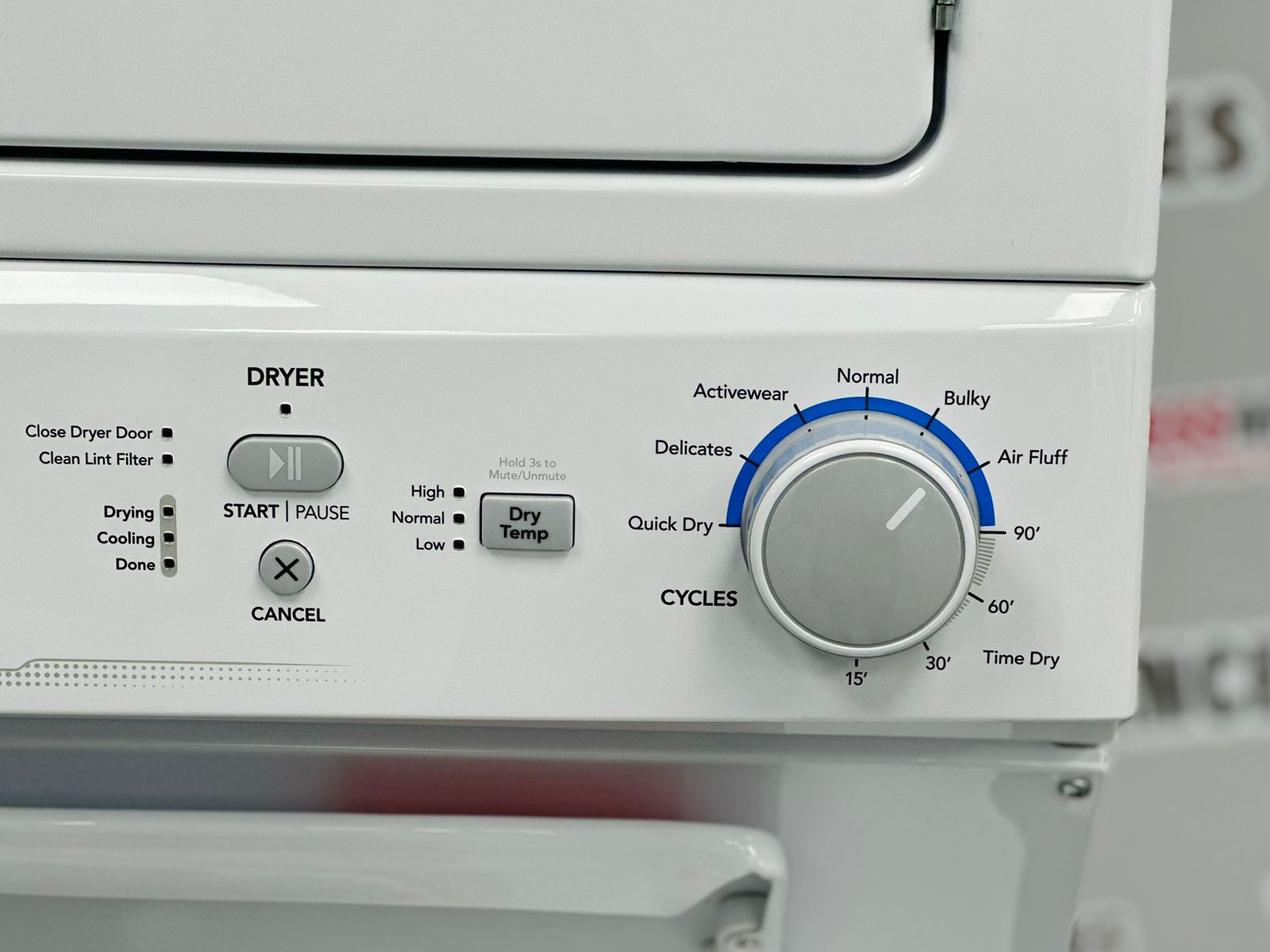 Used Frigidaire Washer And Dryer Laundry Center/Tower FLCE752CAW3 For