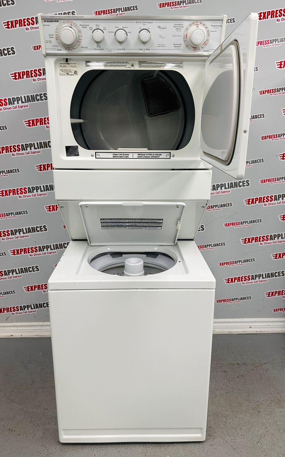 Used Whirlpool Stackable Washer And Dryer YLTE6234DQ0 For Sale ️
