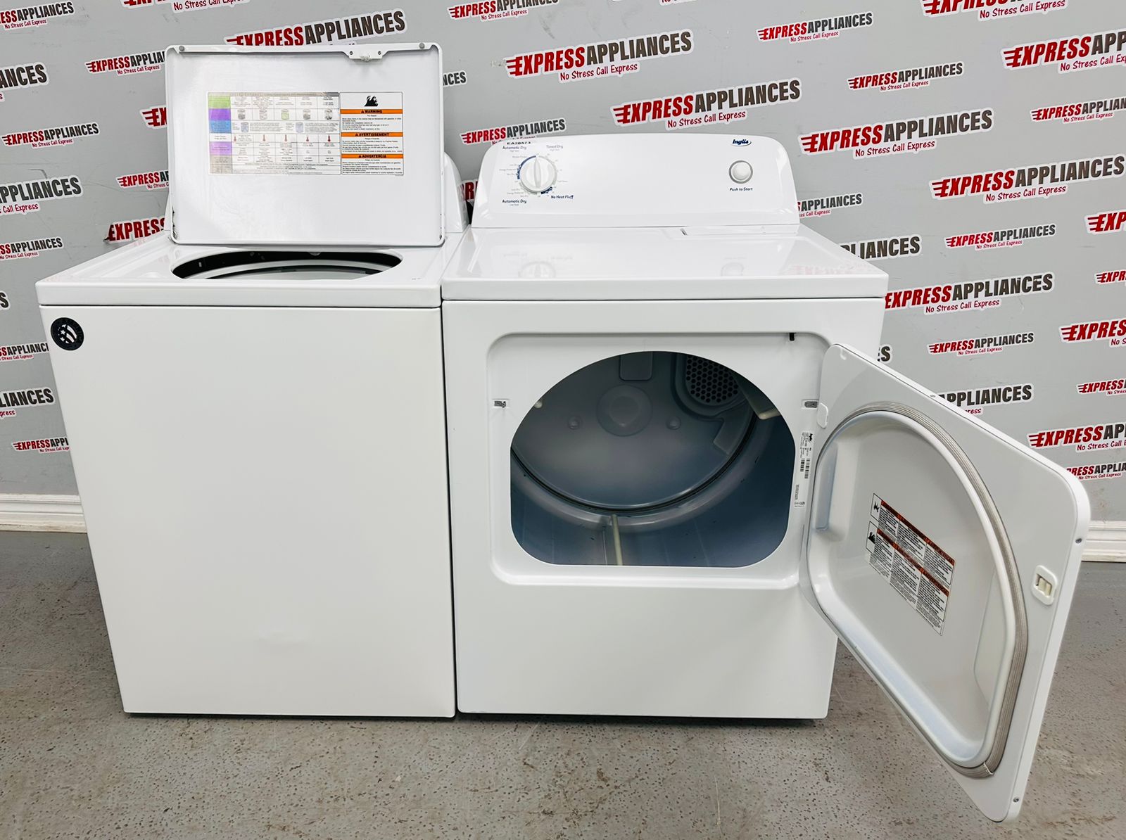 Used Inglis Washer and Dryer Set ITW4871FW2 YIED4671EW1 for Sale ️