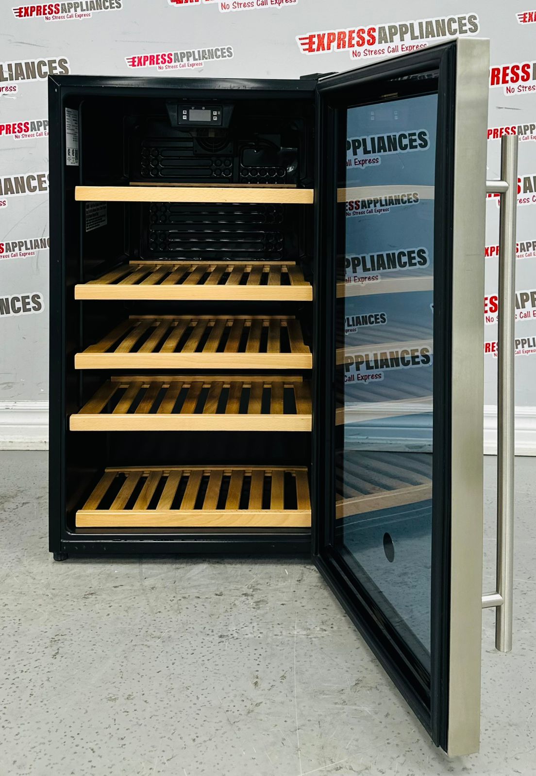 Mini Wine GE Fridge GVS04BQNCSS Open Box GE Wine Cooler 19” MiniFridge