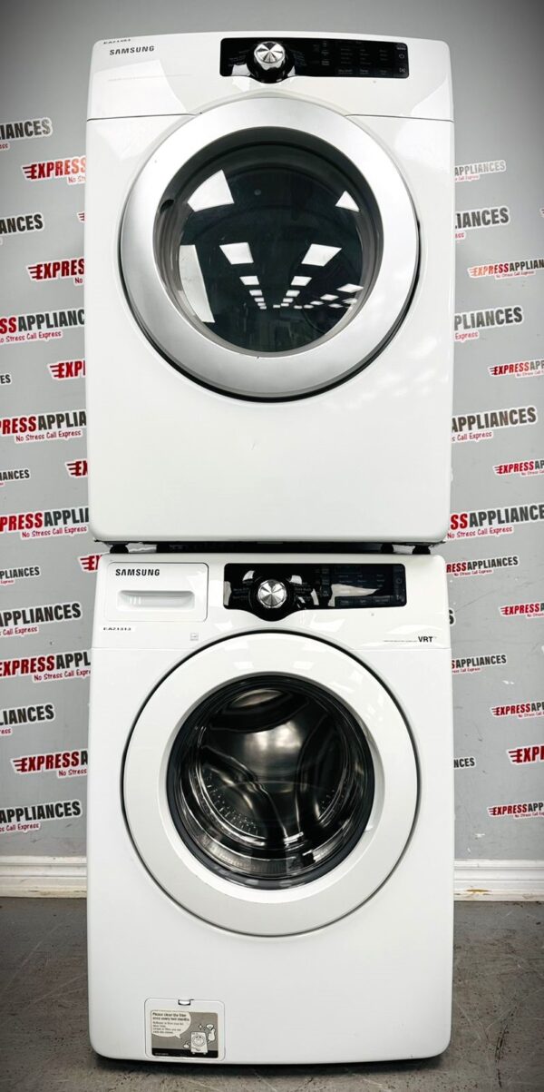 Used Samsung 27" Front Load Washer and Dryer WF210ANW/XAC, DV220AEW/XAC