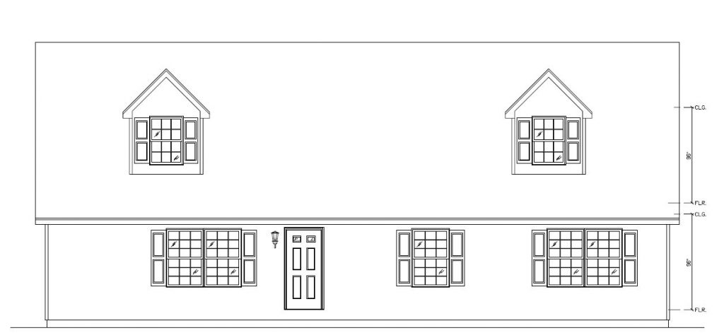 Lowell II 1430 Square Foot Cape Floor Plan