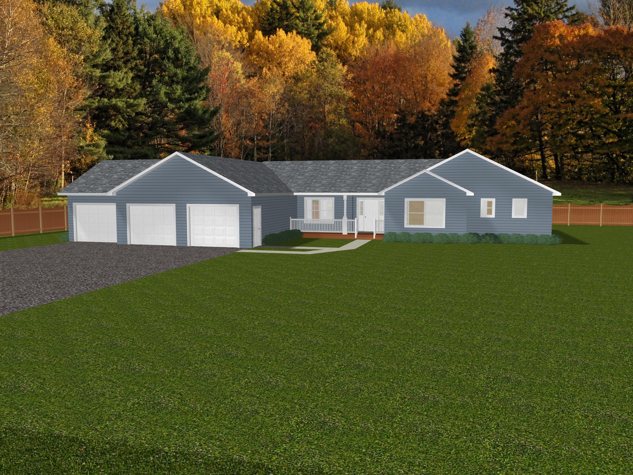 Rio Grande 2352 Square Foot Ranch Floor Plan