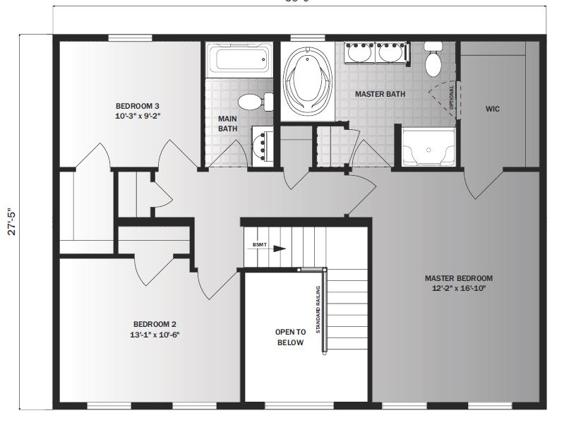 Shirley 1974 Square Foot Two Story Floor Plan