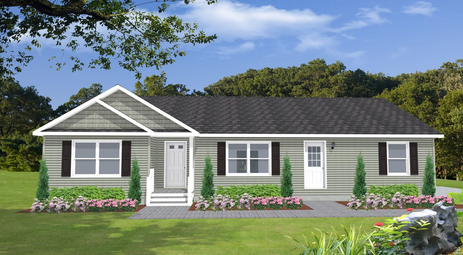 Jamison III 1556 Square Foot Ranch Floor Plan