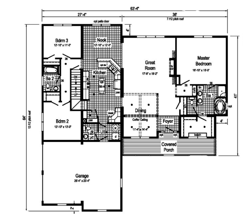 Pembrooke 4029 Square Foot Cape Floor Plan