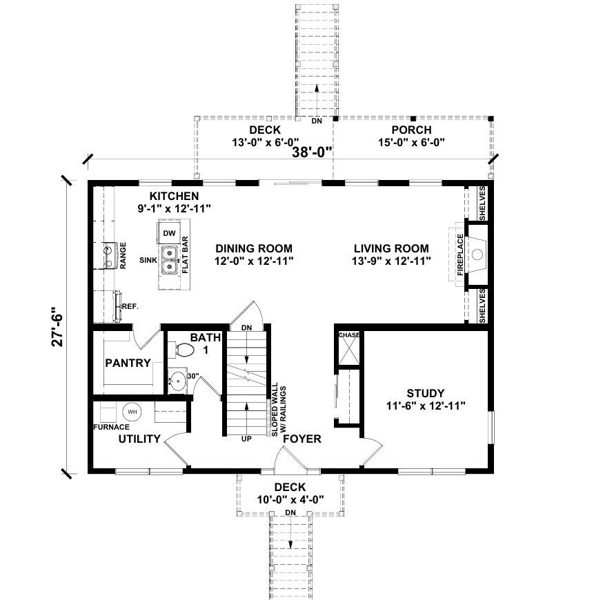 Labelle 2040 Square Foot Two Story Floor Plan