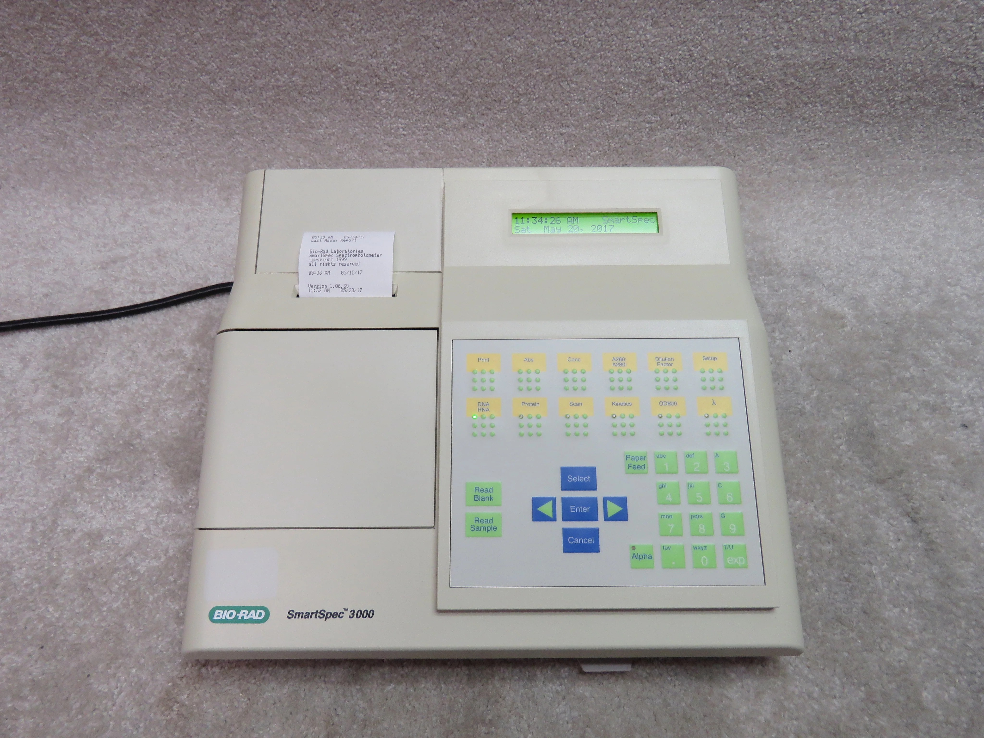 BioRad SmartSpec 3000 Spectrophotometer Express Lab Werks, LLC