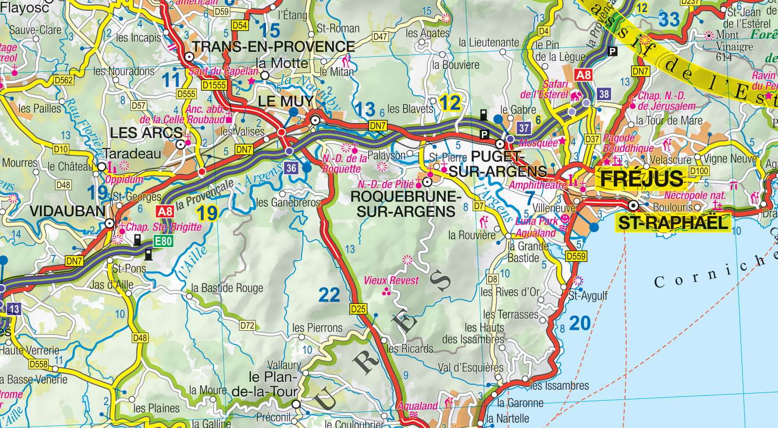carte routiere 115 provence cote d'azur eBay