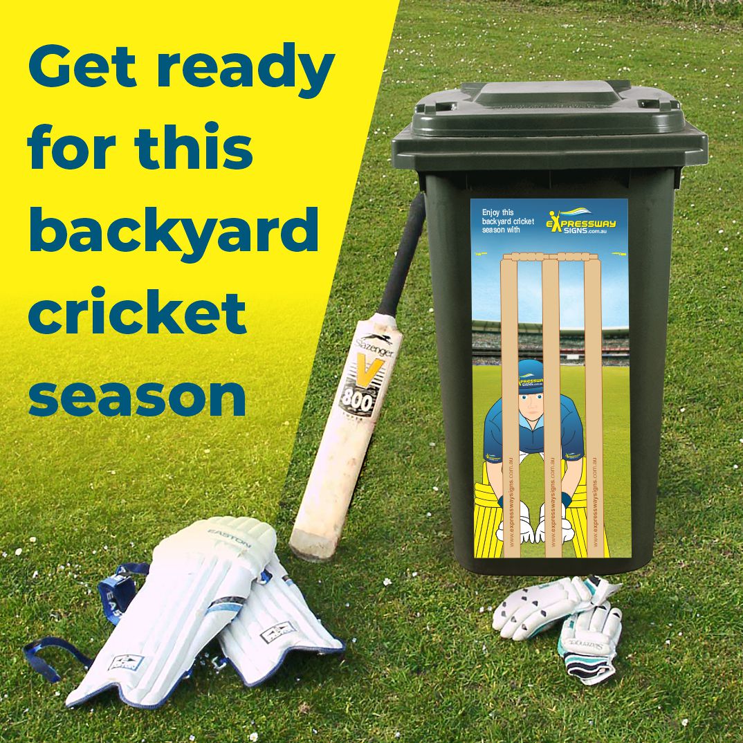 Cricket Wicket Bin Decals Expressway Signs