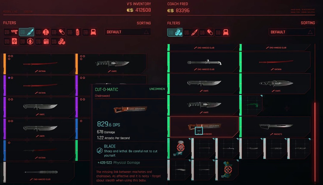 Cyberpunk 2077 All Edgerunner Weapons