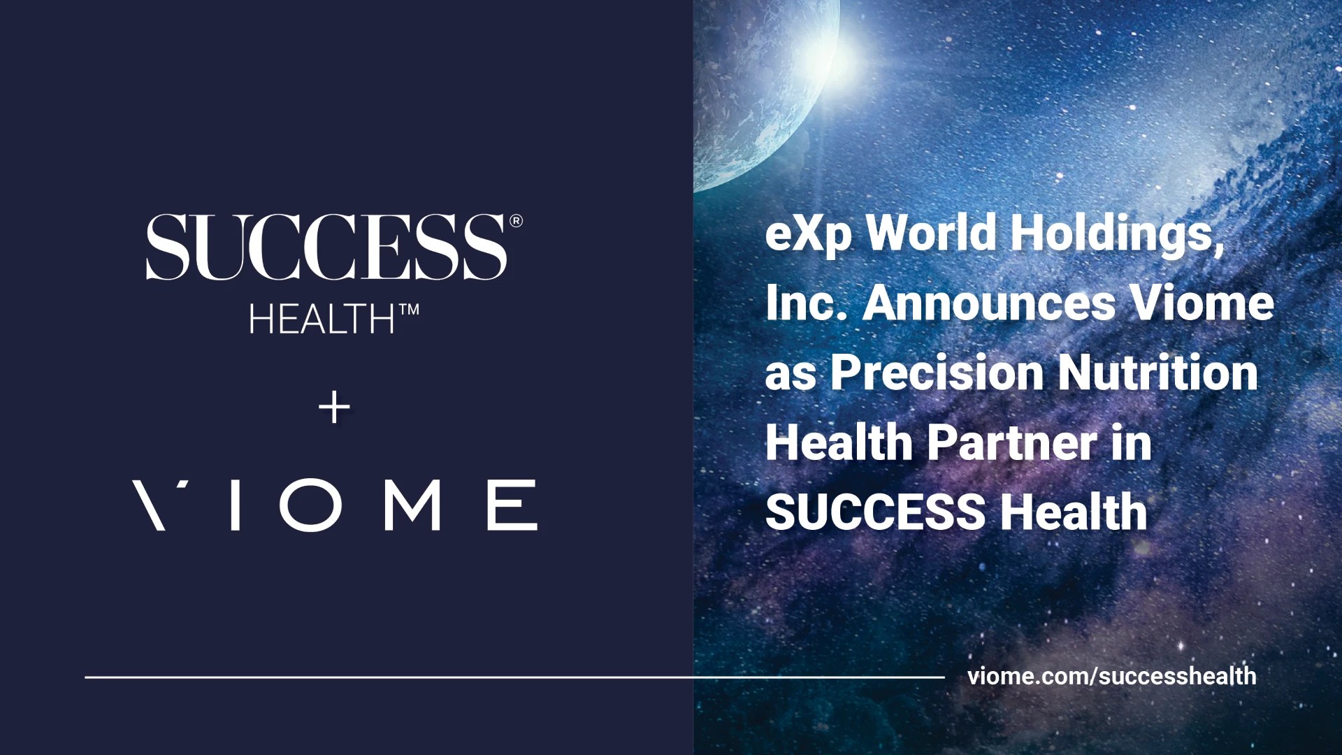 eXp World Holdings, Inc. Announces Viome as Precision Nutrition Health
