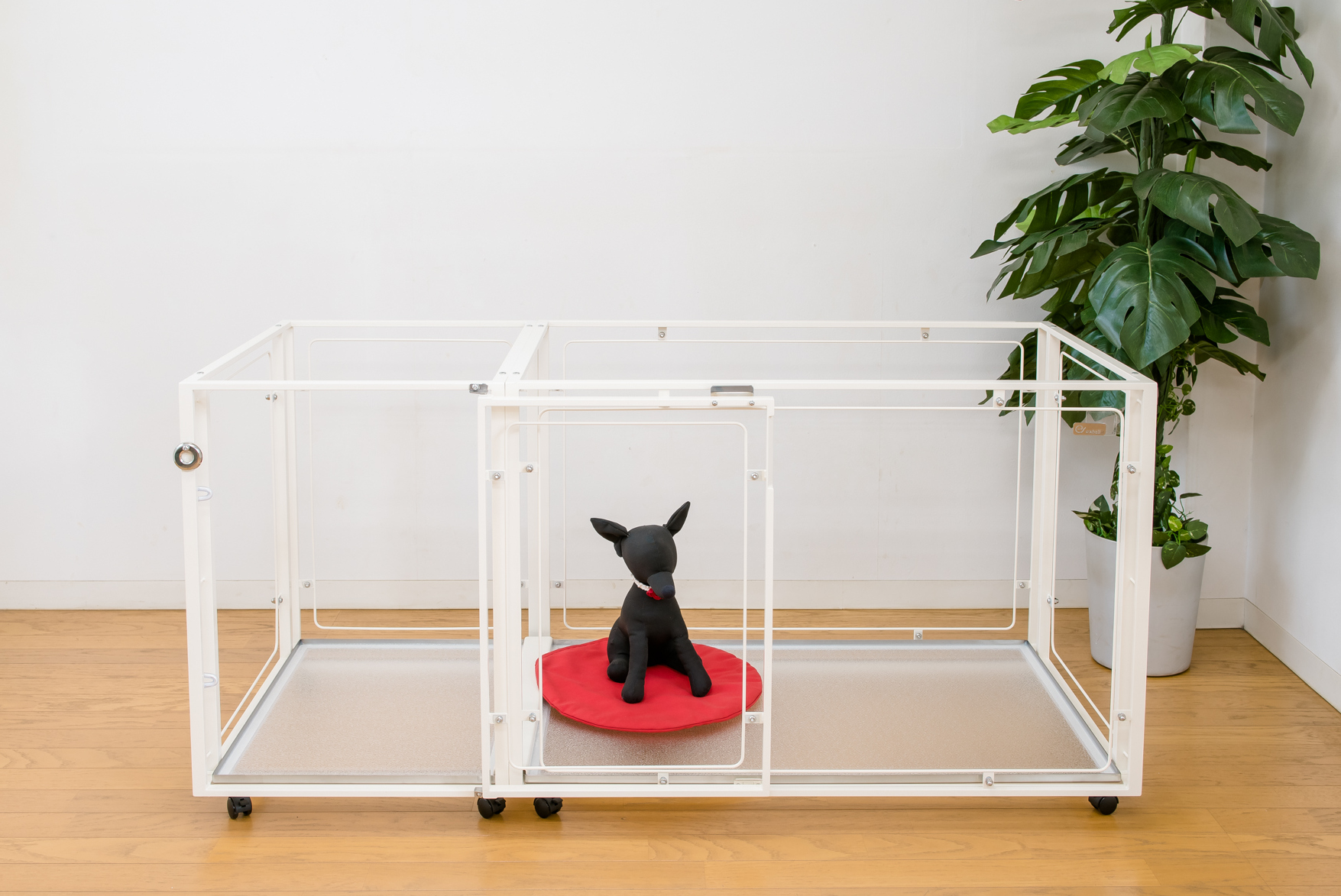 小型犬用おしゃれなクリアケージ おしゃれで頑丈な犬猫用のペットケージ・ゲート・グッズextailエクステイル