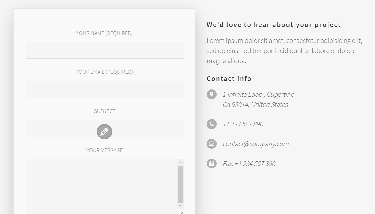 How to add a contact form to the One Page Express WordPress theme